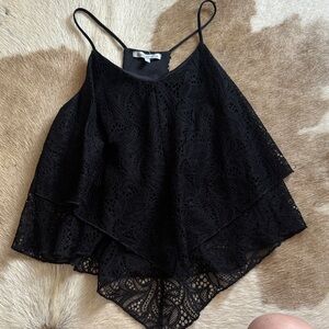Charlotte Russe Black Lace Camisole Top